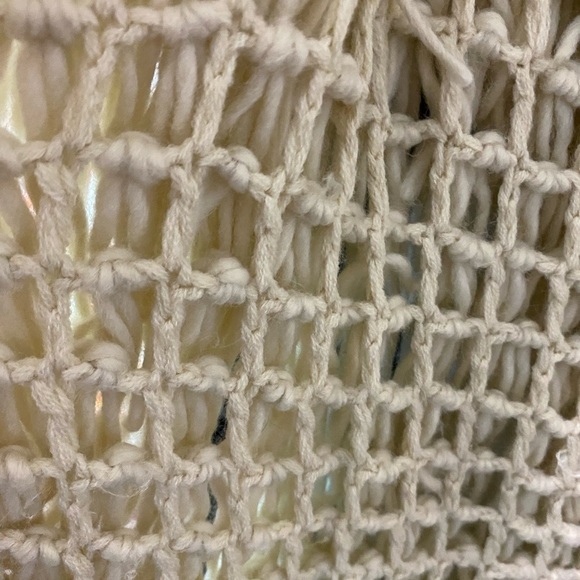 Elan size large string vest crochet boho hippy unique club stretch warm layer - Picture 8 of 14